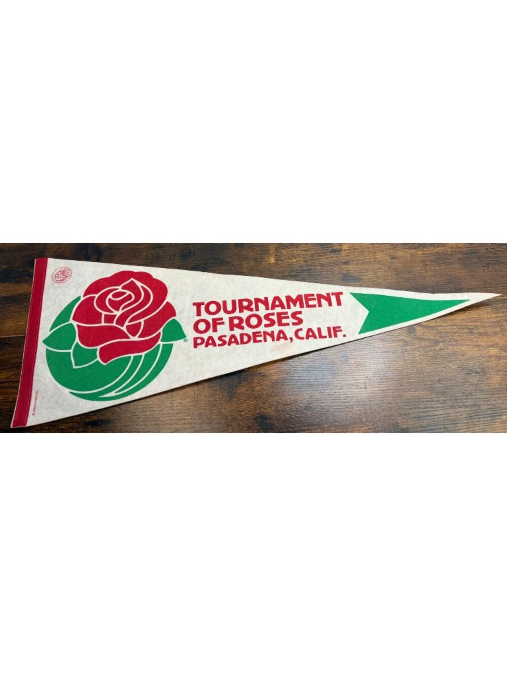 Vintage Tournament Of Roses Pasadena Calif Felt Pennant By Trench MFG Co